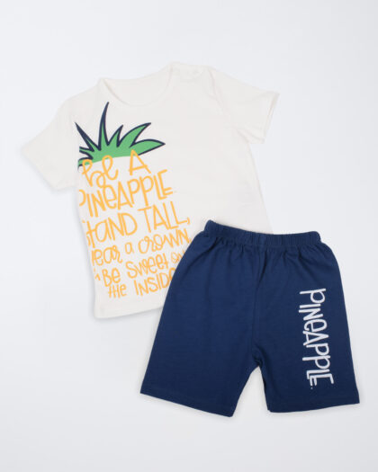 Erkek Bebek Desenli Şortlu Takım (1)