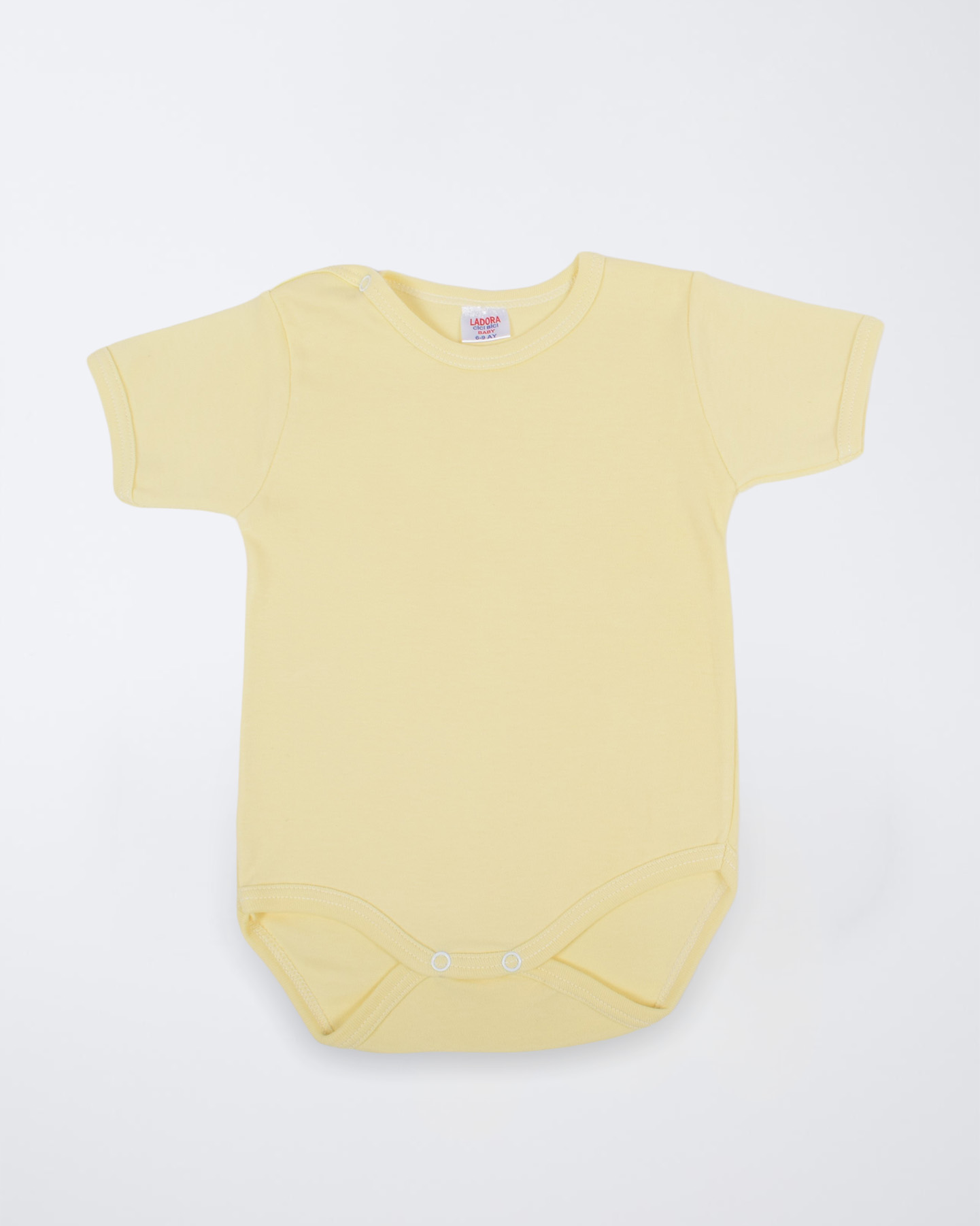 Erkek Bebek Yarım Kol Sarı Çıtçıtlı Body (1)