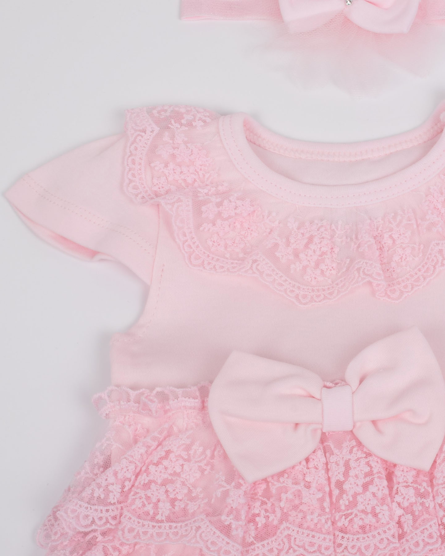 Kız Bebek Dantel Detaylı Çıtçıtlı Body (1)