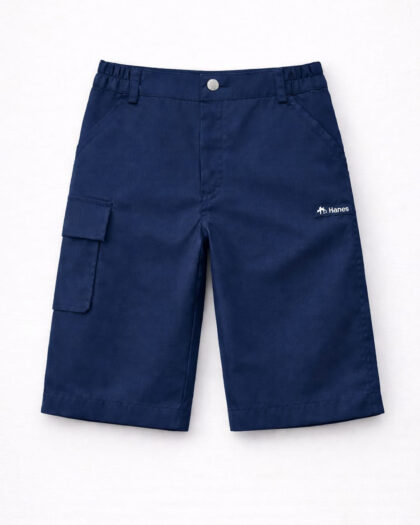Erkek Çocuk Beli Lastikli Lacivert Yan Cepli Şort