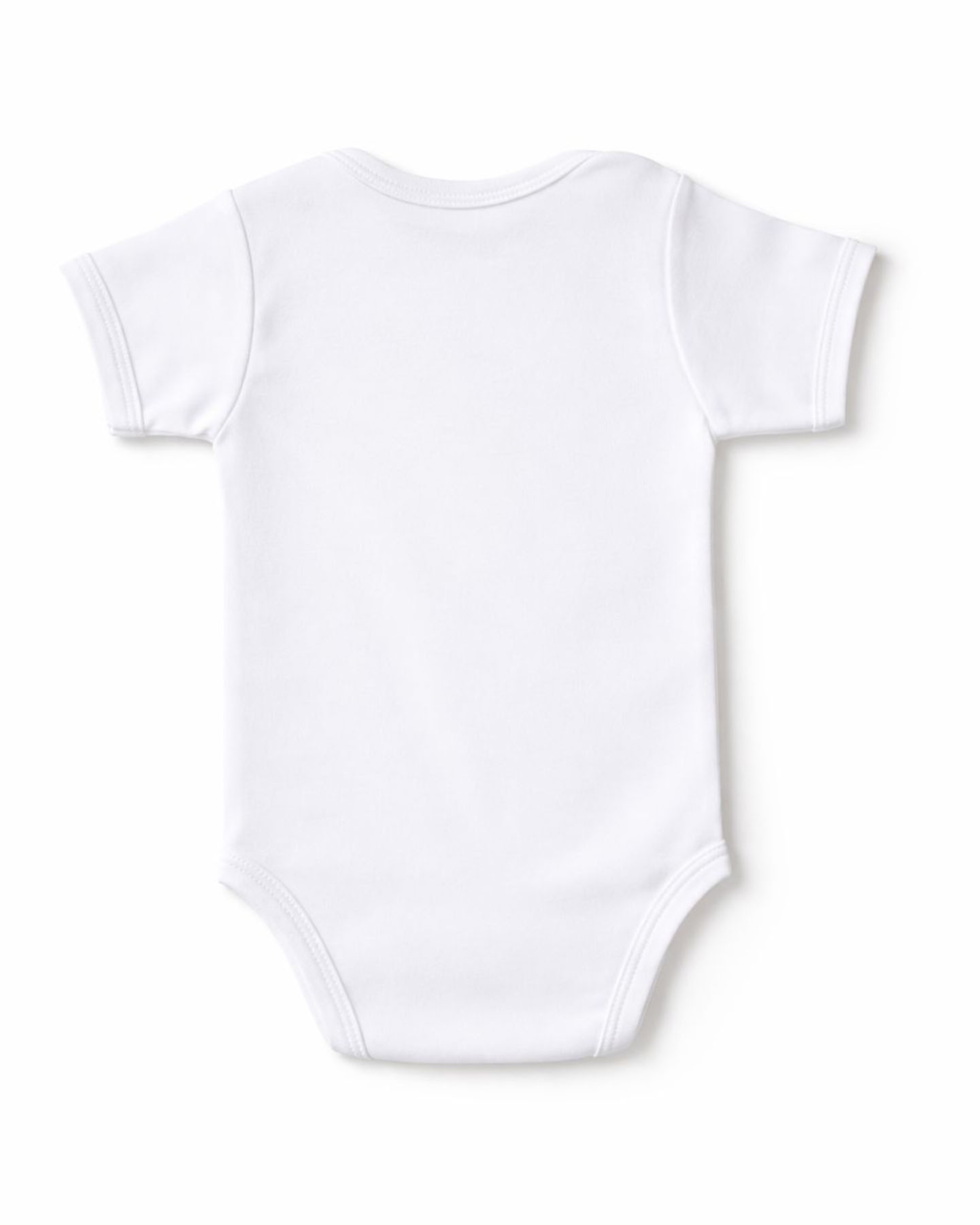 Erkek Bebek Yarım Kol Beyaz Çıtçıtlı Body - Görsel 2