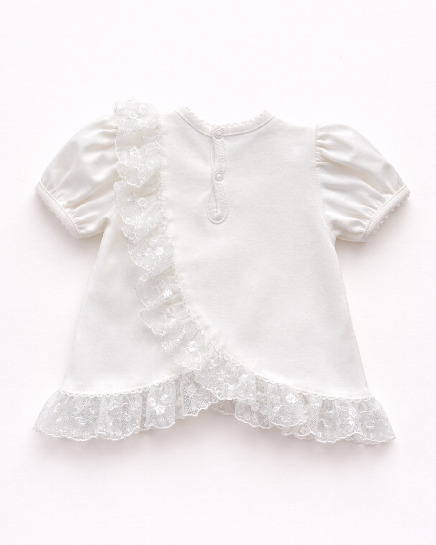 Kız Bebek Dantelli 3'lü Set Ekru - Görsel 3
