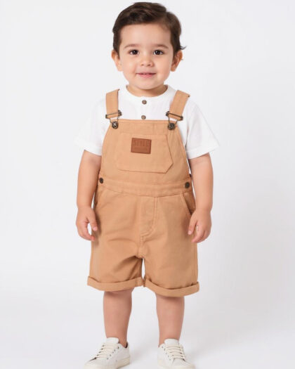 Erkek Bebek Hardal Renk Salopet