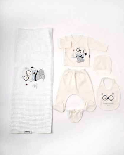 Erkek Bebek 6'lı Gözlüklü Ayıcık Modelli Hastane Çıkışı