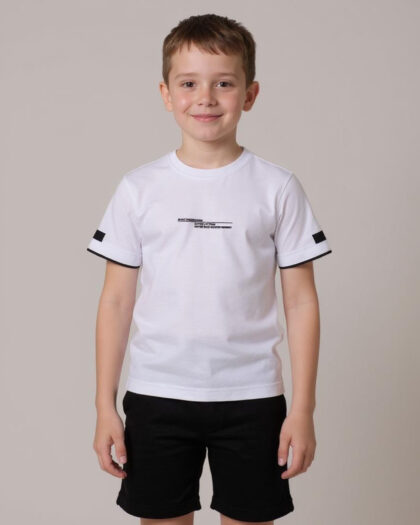 Erkek Çocuk Yarım Kol  Yazılı T-shirt