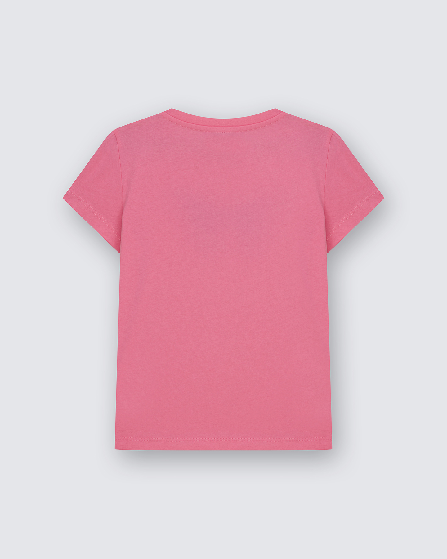 Kız Çocuk Pembe Bisiklet Yaka Kelebek Payet Detaylı Tshirt - Görsel 3