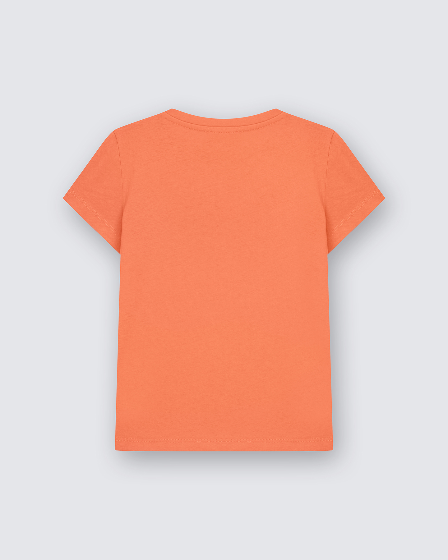 Kız Çocuk Turuncu Bisiklet Yaka Payet Detaylı Tshirt - Görsel 4