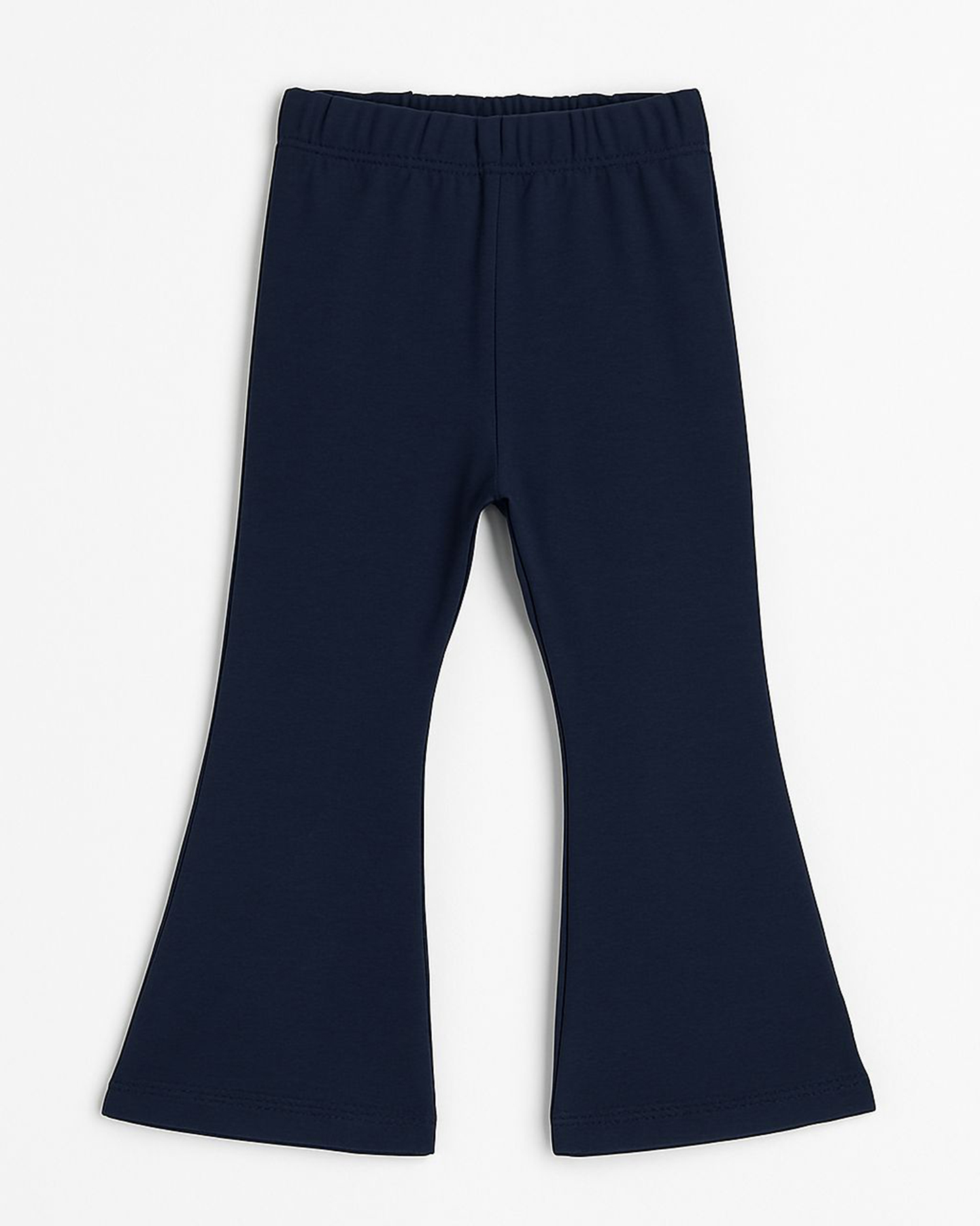 Girl’s Navy Flared Leggings with Slit Hems<br/> - Image 2