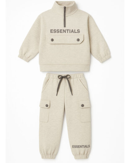 Erkek Çocuk Dik Yaka Fermuarlı Eşofman Takımı