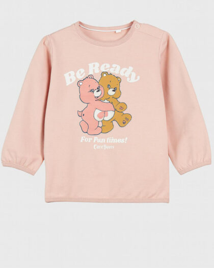 Kız Bebek Yuvarlak Yaka Omuz Çıtçıtlı Sweat