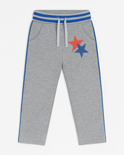 Kız Çocuk Yanları Biyeli Cep Detaylı Gri Eşofman Altı