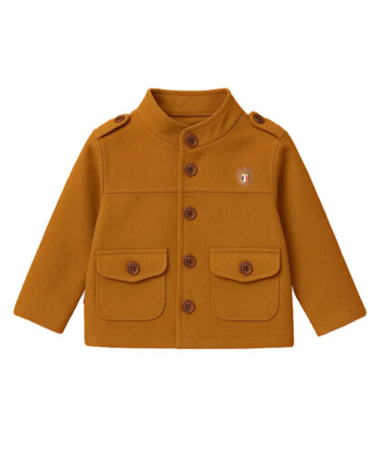 Erkek Bebek Kahverengi Kaşe Mont