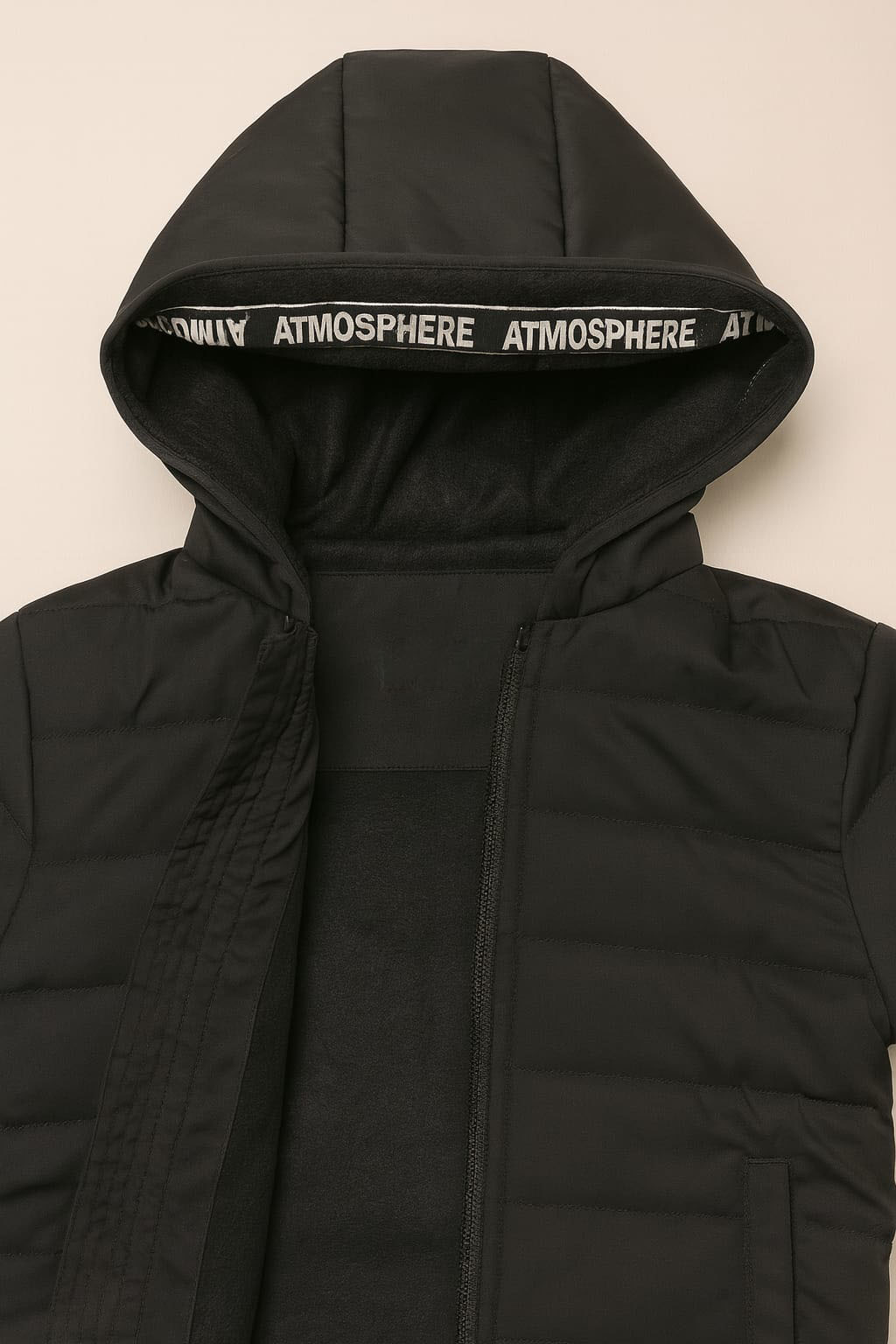 Boy’s Hooded Puffer Jacket with Fleece Lining – Windproof - Image 4