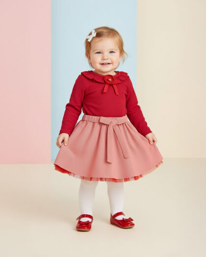 Kız Bebek 2'li Bluz Etek Takım