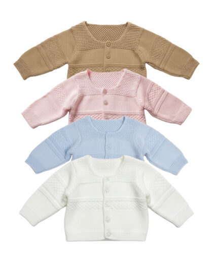 Kız Bebek El Örgüsü Görünümlü Triko Hırka