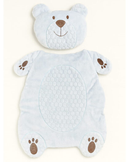 Erkek Bebek Mavi Alt Açma ve Minder Seti