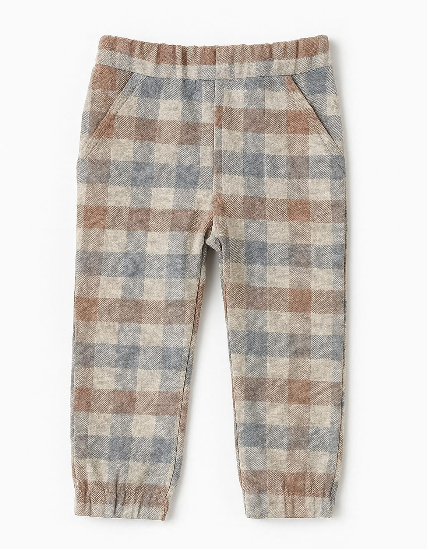 Baby Boy’s 3-Piece Set with Zip-Up Sweatshirt, Printed T-Shirt and Checked Trousers<br/> - Image 5