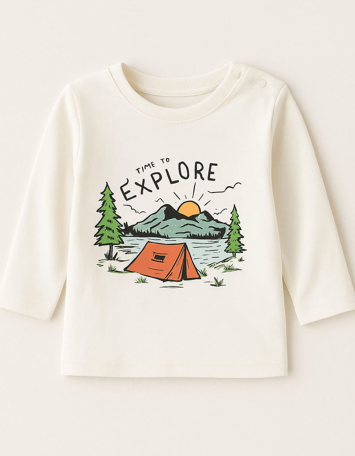 Baby Boy’s 3-Piece Set with Zip-Up Sweatshirt, Printed T-Shirt and Checked Trousers<br/> - Image 4