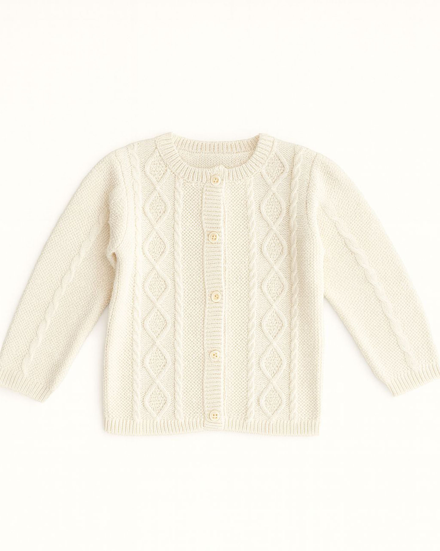 Girl’s Patterned Knitted Button-Up Cardigan<br/> - Image 5