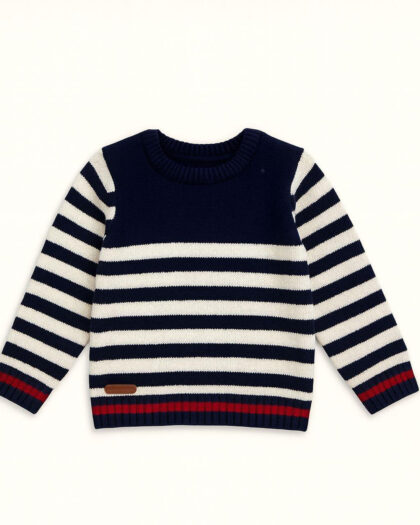 Erkek Çocuk Çizgili Triko Kazak