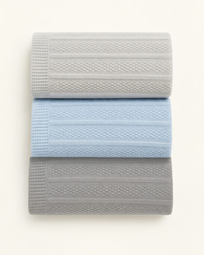 Erkek Bebek Triko Battaniye 80 x 90 cm