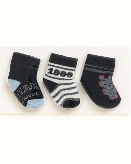 Erkek Bebek 3'lü Çorap Seti