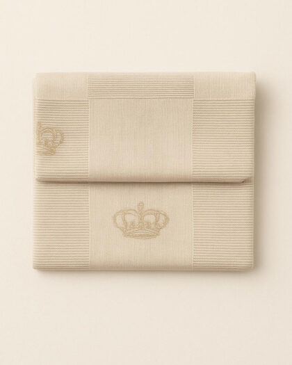 Taç Desenli Açık Kahve Yumuşak Bebek Battaniyesi 90x100 cm