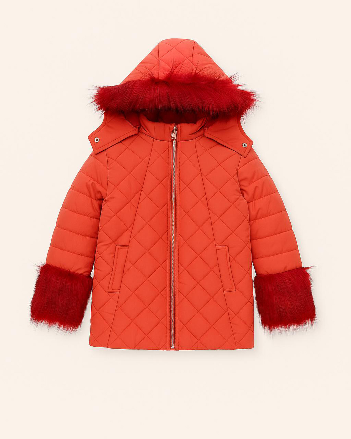 Girl’s Fur-Trimmed Coat - Image 5