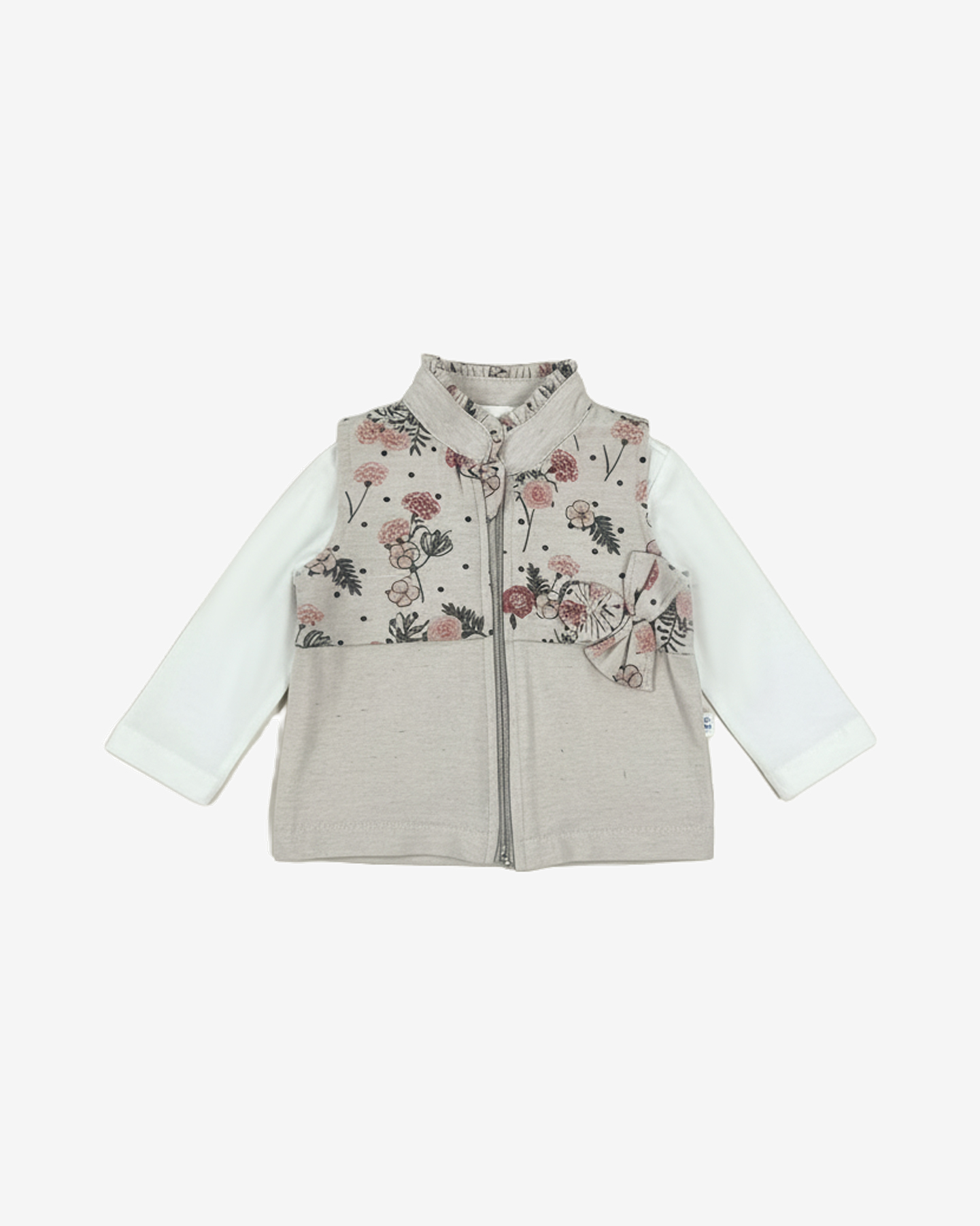 Baby Girl’s 3-Piece Set with Zip-Up Gilet - Image 3