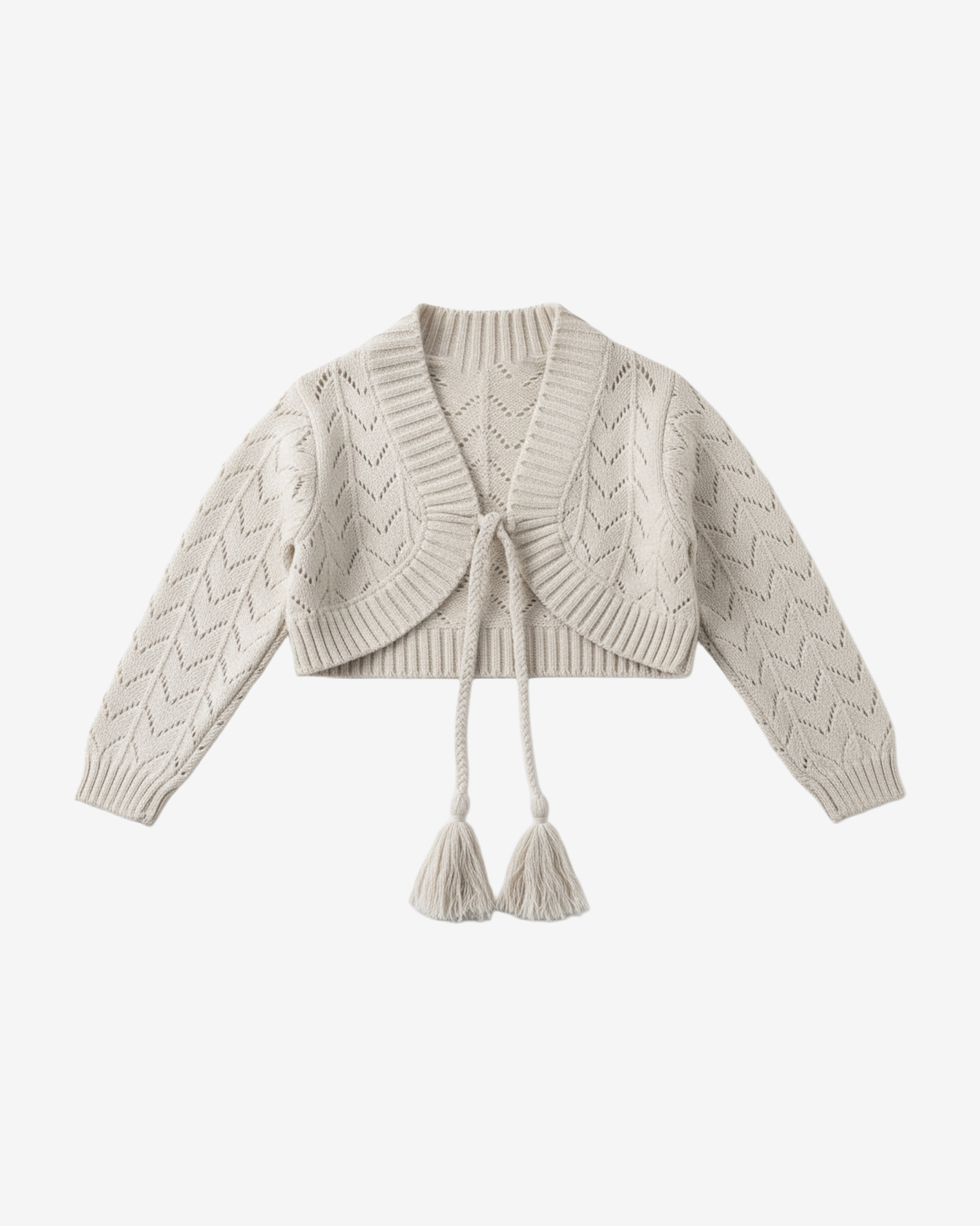 Girl’s Stone-Coloured Patterned Bolero