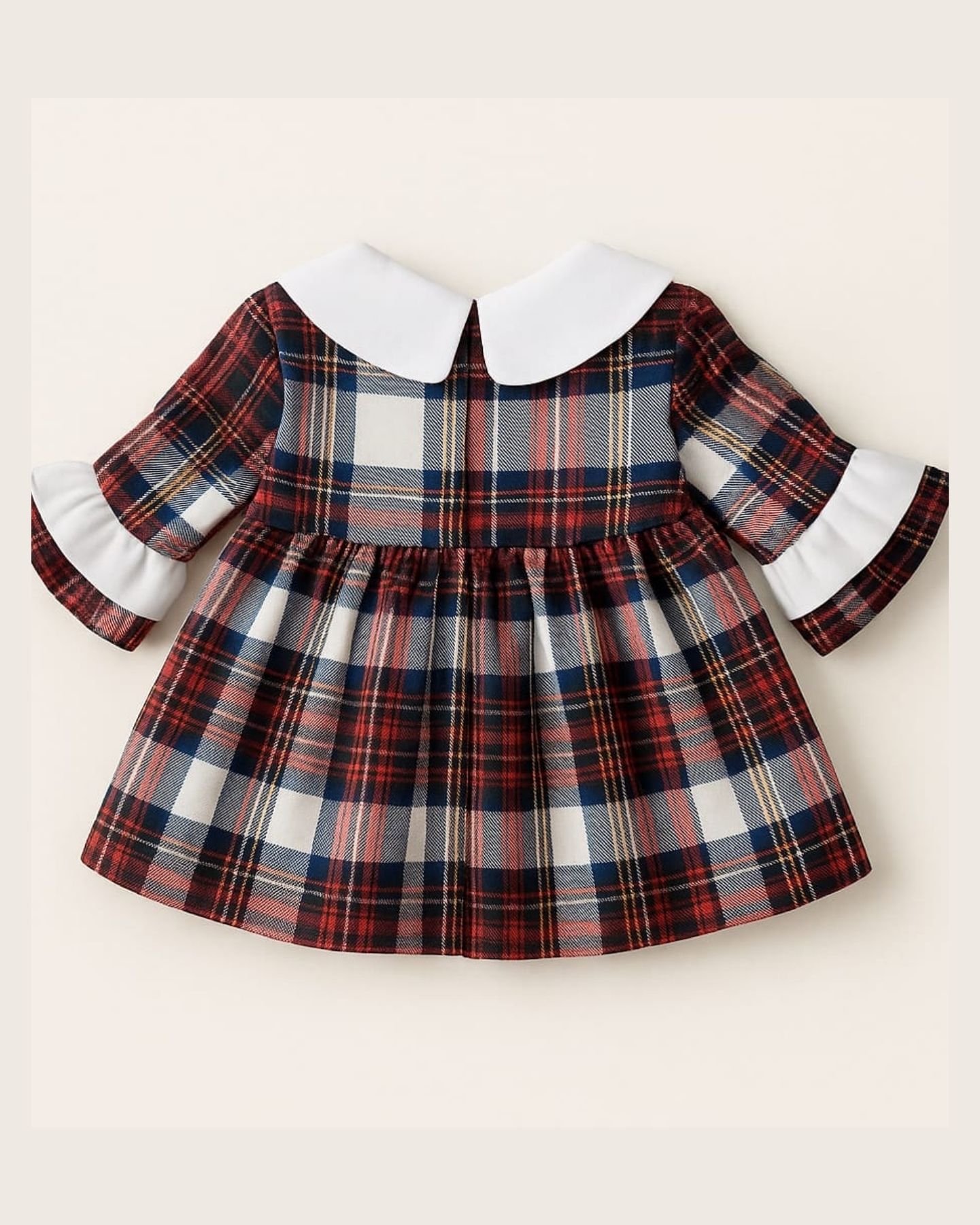 Baby Girl’s Red Tartan Special-Occasion Dress<br/> - Image 3