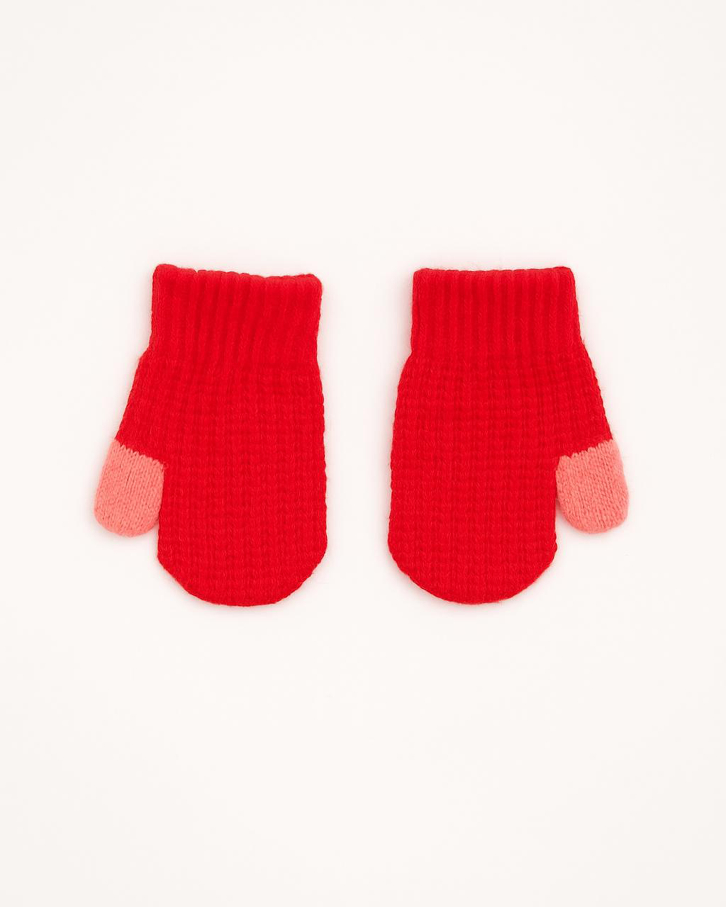 Baby Girl’s Red Knitted Gloves – Ages 0–2 - Image 2