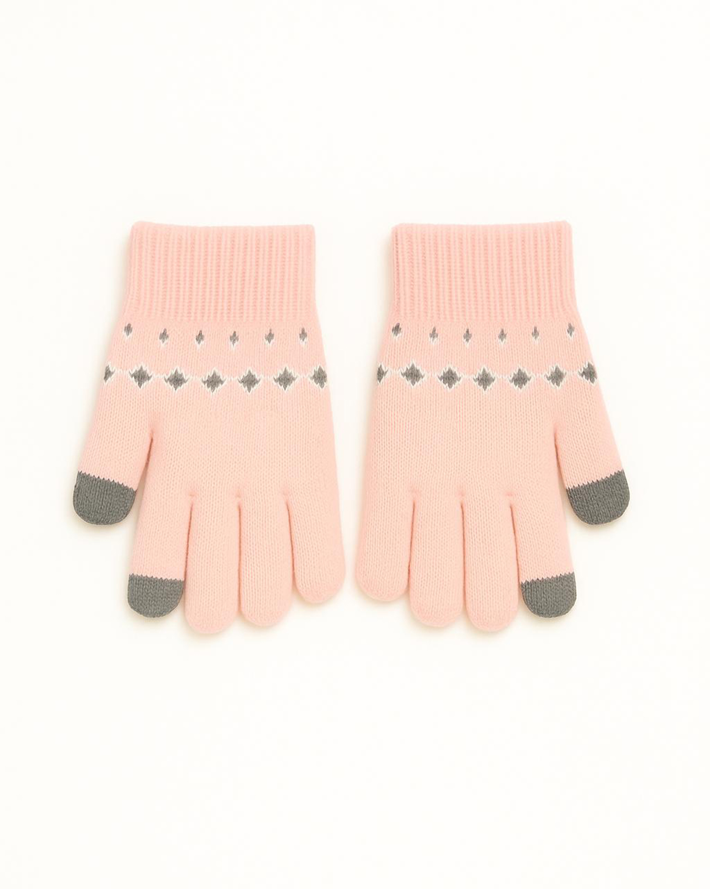 Kız Çocuk Pembe Tavşan Figürlü Eldiven - 4-8 Yaş - Görsel 2