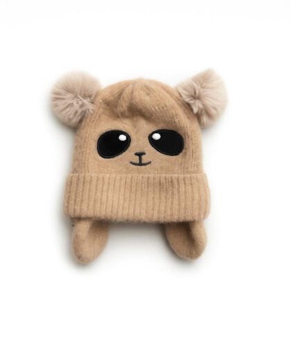 Erkek Çocuk Sevimli Ayıcık Detaylı Ponpon Bere 3-8 Yaş