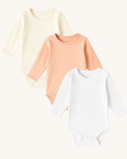 Kız Bebek 3’lü Body Set – %100 Pamuk