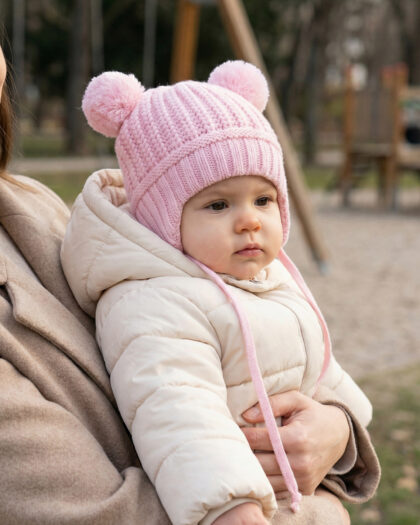 Kız Yenidoğan Ponponlu Bere 0-18 Ay