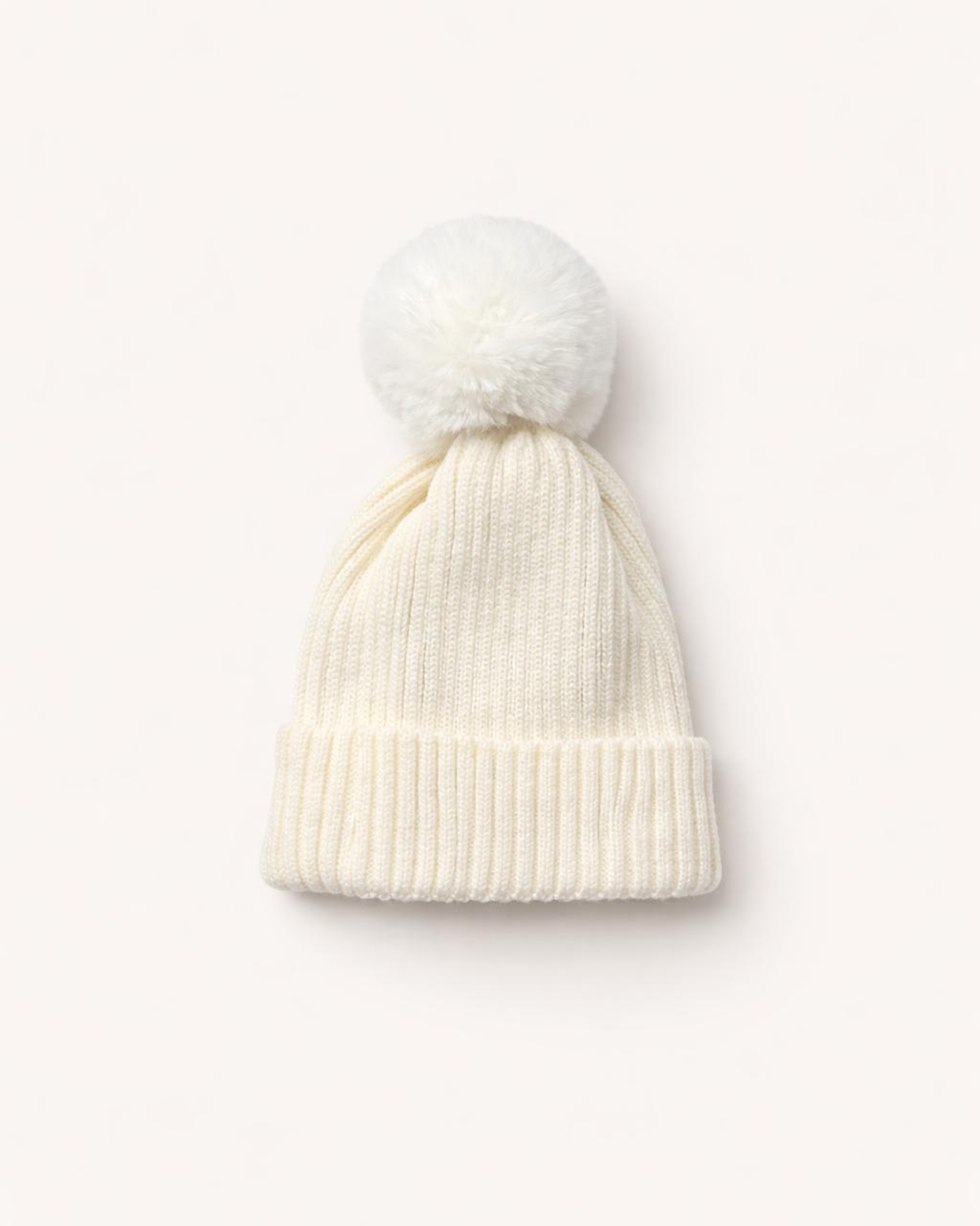 Girl’s Pom-Pom Beanie with Flower Details – Ages 1–4 - Image 9
