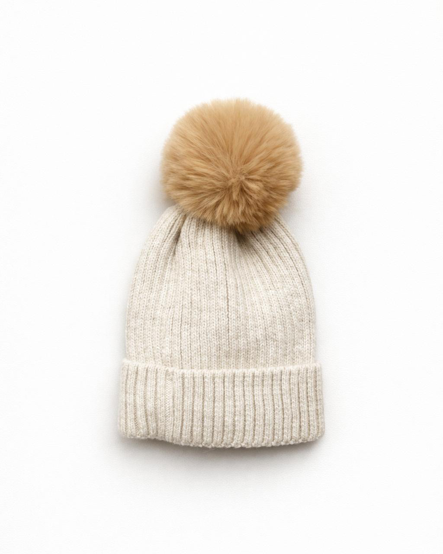 Girl’s Pom-Pom Beanie with Flower Details – Ages 1–4 - Image 7