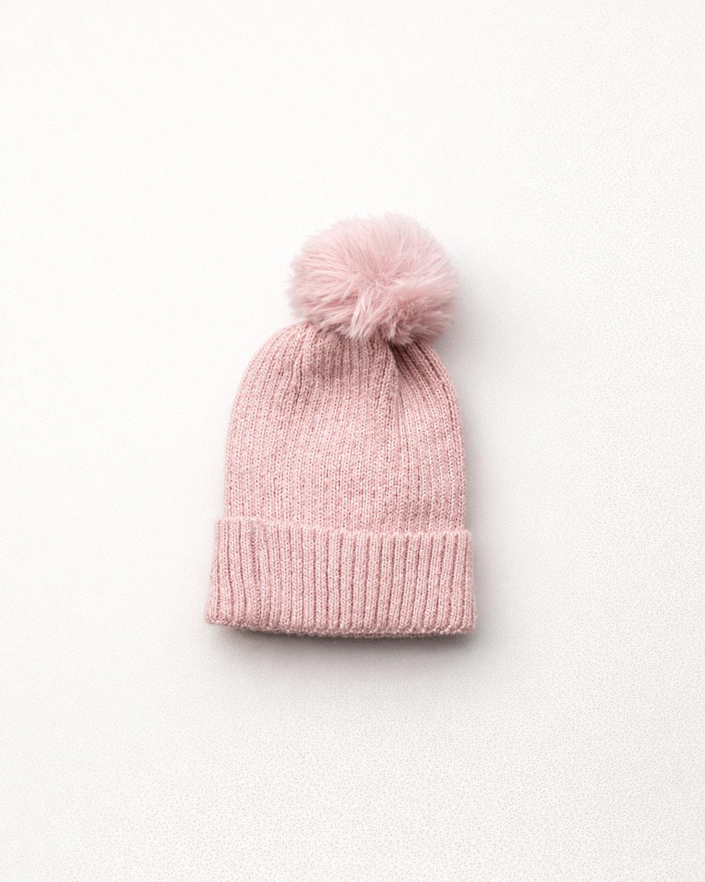 Girl’s Pom-Pom Beanie with Flower Details – Ages 1–4 - Image 5