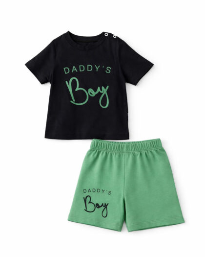 Erkek Bebek İkili Yeşilli Penye Takım