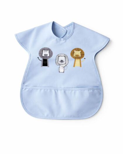 Erkek Bebek Mavi Renk Sıvı Geçirmez Önlük