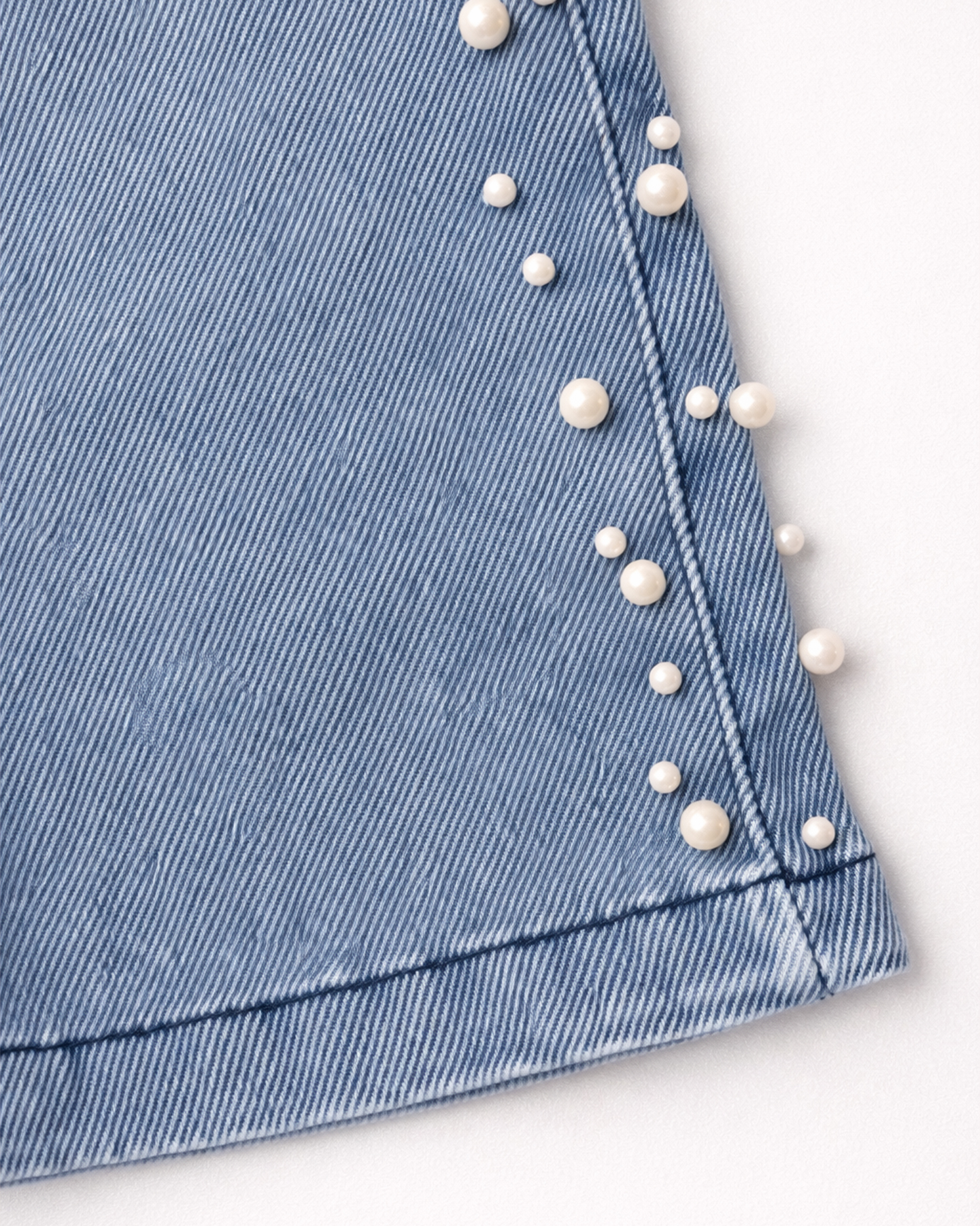 Girl’s Pearl-Detail Flared Jeans - Image 3