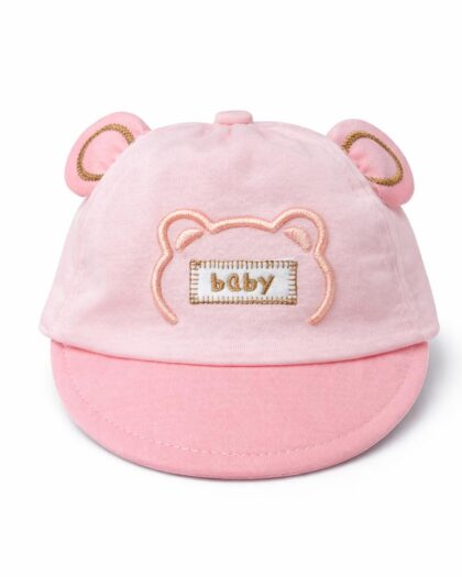 Kız Bebek Yumusak Pembe Şapka 0-18 Ay