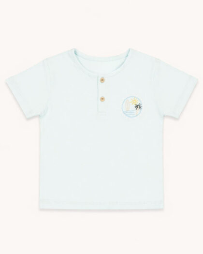 Erkek Bebek Mint Yeşili Kısa Kollu Tshirt