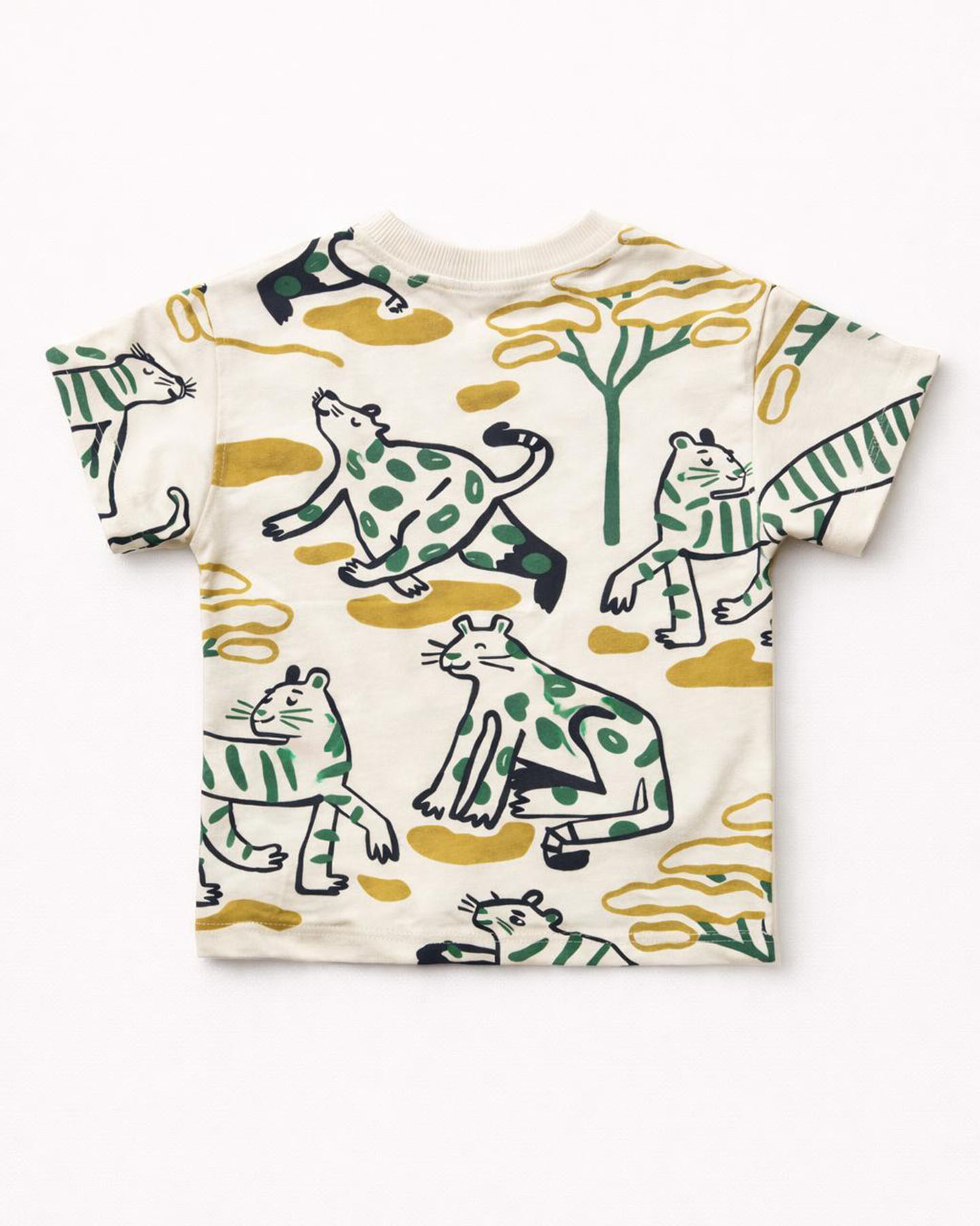 Baby Boy Tiger-Print Short-Sleeved Cotton Summer T-Shirt - Image 4