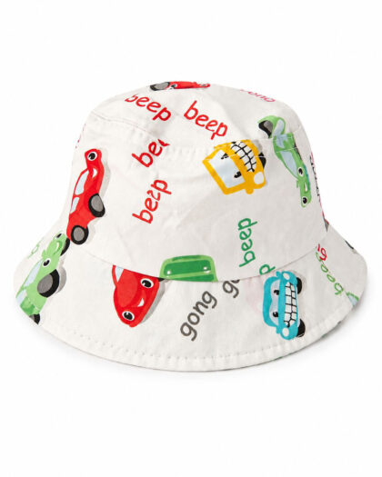 Erkek Çocuk Desenli Bucket Şapka 4-7 Yaş 50-52 cm